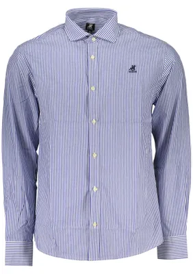 Produktbild von Elegantes Herrenhemd Blau mit Streifen und Französischem Kragen