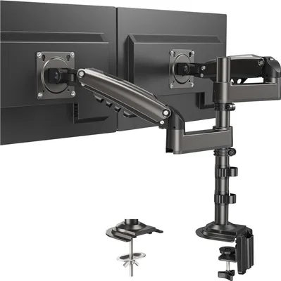 Produktbild von Monitor Halterung 2 Monitore Höhenverstellbar 13-32 Zoll VESA 75/100mm