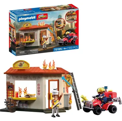 Productafbeelding van PLAYMOBIL Brandweerquad met hotdogkraam