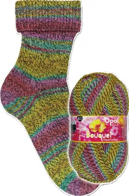 Produktbild von Opal Bouquet Mouliné Sockengarn,4-fach,75% Schurwolle Superwash,25% Polyamid,425m,100g 11683 Floral Fantasy