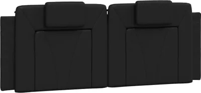 Produktbild von vidaXL Kopfteil-Kissen "Viana" Schwarz 120 cm Kunstleder