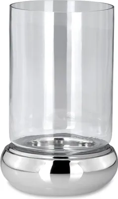 Produktbild von Windlicht Edelstahl rund glatt poliert 26 cm, Ø 16,5 cm