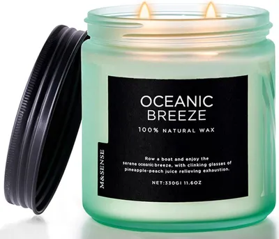 Produktbild von M&SENSE Meerbrise Duftkerze 70 Stunden Soja Zuhause Geschenk