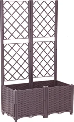 Produktbild von CHILLROI® Hochbeet mit Rankhilfe , ca. 80 x 40 x 136/30 cm - Braun