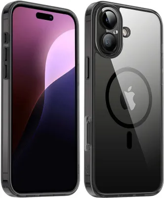 Produktbild von Valenta 588744, Cover, Apple, iPhone 16, 15,5 cm (6.1"), Schwarz, Transparent
