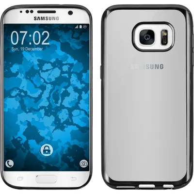 Produktbild von PhoneNatic Case kompatibel mit Samsung Galaxy S7 - grau Silikon Hülle Slim Fit + 2 Schutzfolien