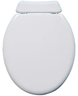 Produktbild von Hamberger OLFA Univ. Rückbrett WC-Sitz mit Deckel Scharniere Edelstahl, weiß