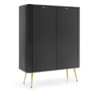 Produktbild von AX LIVING Highboard Schrank Salvia K103 103 cm breit Modern in Schwarz