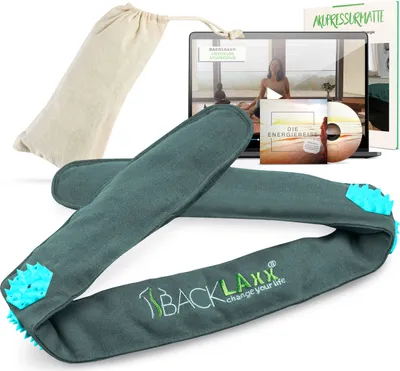 Produktbild von BACKLAxx® Akupressur Stirnband gegen Migräne und Kopfschmerzen. Akupunktur Kopfband, Kopfmassagegerät mit Tasche zur Kopfmassage