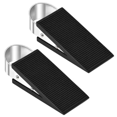 Produktbild von Türstopper, Keil, 2 Stück, groß, robust, Gummi, rutschfest, für Büro und Zuhause (2 Stück)