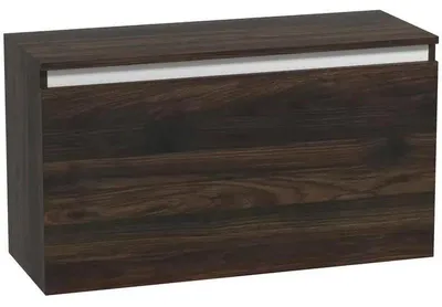 Produktbild von Hängender Nachttisch - Wandregal mit Schublade - Grifflose Schublade - Schwebendes Holzregal - 80x30x45 cm - Armeegrün