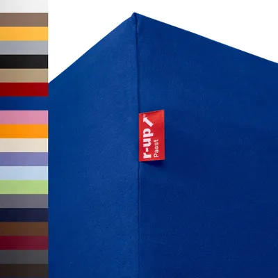 Produktbild von r-up Passt Spannbettlaken 90x200-100x200 bis 35cm Höhe royalblau 100% Baumwolle 130g/m²