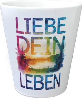 Produktbild von Liebe dein Leben Blumentopf Aquarell Design