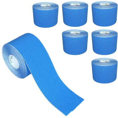 Produktbild von 7 Rollen - Tapefactory24 Getting Started Kinesiologie Tape 5cm x 5m - marine, Tapes Taping Klebeband Tapeverband Bandage wasserfest