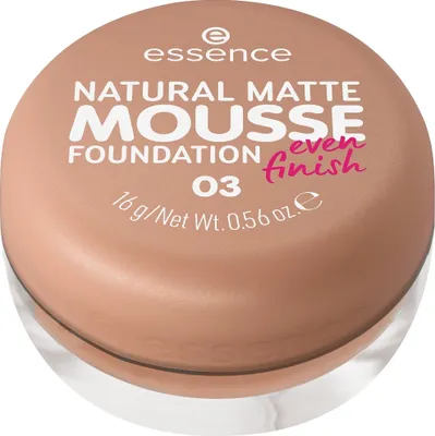 Zdjęcie produktu dla Essence Natural Matte Mousse Foundation Podkład do twarzy w musie 03, 16 g