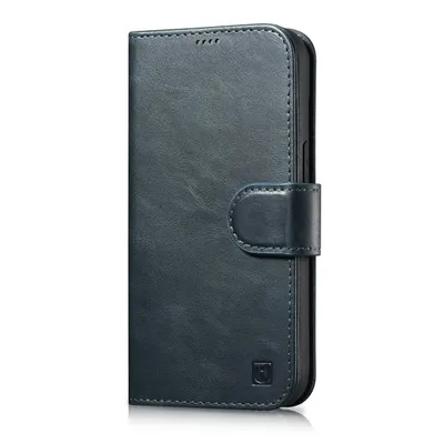 Productafbeelding van Icarer Etui Case: Telefoonschaal/hoesje van leer voor iPhone 14+, blauw