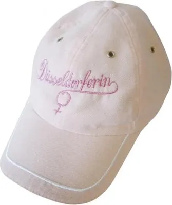 Produktbild von Baseballcap mit Einstickung - Düsseldorferin - 68891 weiß