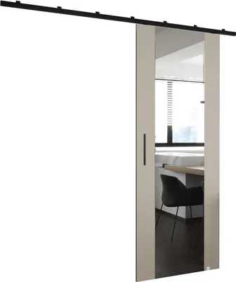 Produktbild von MEBLE KRYSPOL Zonda II Schiebetürset mit Schiene - 90x204 cm - Kaschmir
