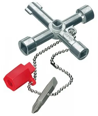 KNIPEX Multifunktionsschlüssel für Schaltschränke und Steueranlagen 76 mm