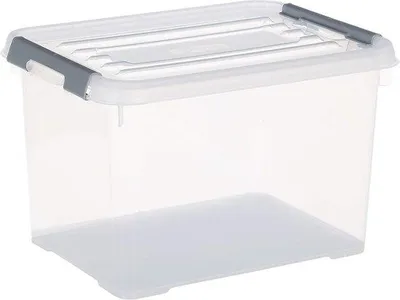 Produktbild von Famanu Aufbewahrungsbox mit Deckel - transparent, 20L, 40 x 29 x 25 cm