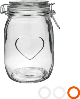 Produktbild von Herz Glas Lager Aufbewahrung Dose (1000ml)