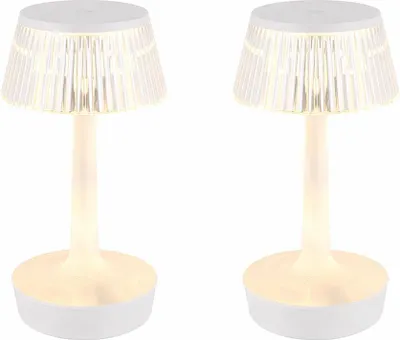 Produktbild von 2er Set LED Tischleuchte, Touchdimmer, Kristalleffekt, H 23 cm