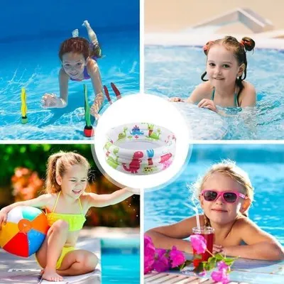 Produktbild von Faltbarer und aufblasbarer Pool für Kinder | Tragbares Planschbecken für den Garten