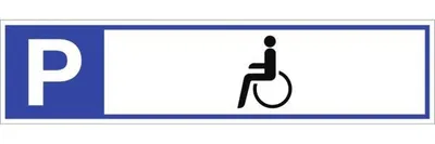 Produktbild von Dreifke® Schild Parkplatzreservierer Behindertenparkplatz, Alu, 460x110 mm