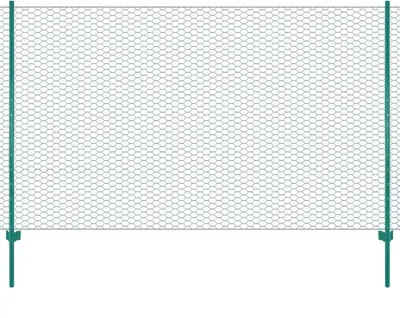 Produktbild von Maschendrahtzaun mit Pfosten Stahl 25 x 2 m Grün