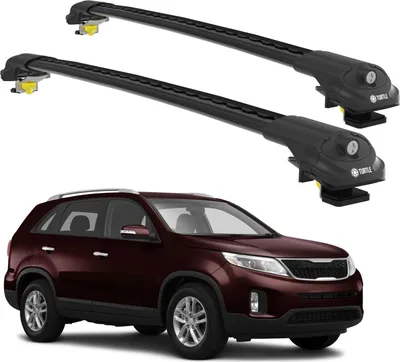 Produktbild von TURTLE DACHTRÄGER AIR-1 KIA SORENTO XM 2010 - 2015 (Raised Rails)  , Schwarz
