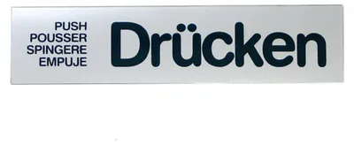 Produktbild von GRÄWE Türschild "Drücken"