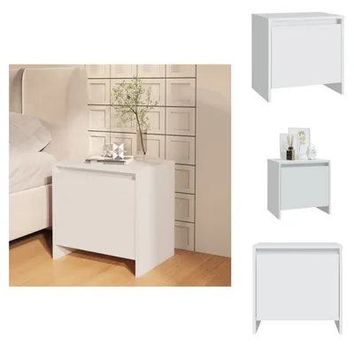 Obrázok produktu pre vidaXL Nočný stolík biely 45x34x44,5 cm materiál na báze dreva - Nočné stolíky
