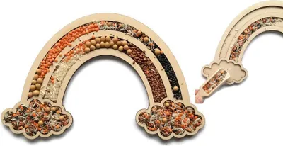 Produktbild von Holzspielzeug zum Auskippen, Regenbogen, 6 mm Sperrholz