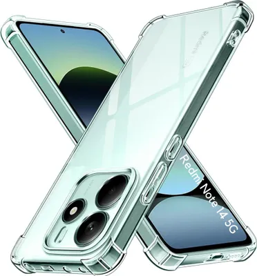 Two transparent phone cases are shown crossed over each other on a white background.