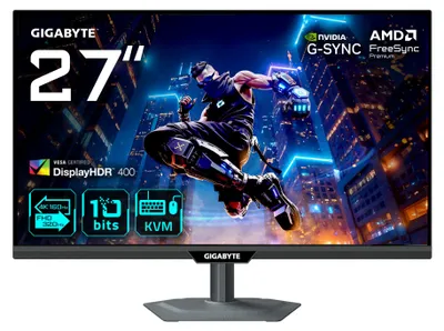 Immagine prodotto di GIGABYTE M27UP Monitor da gioco 27 pollici 4K UHD - Modalità doppia (4K 160Hz o FHD 320Hz), 3840 x 2160, 1ms, 350 cd/m², FreeSync Premium, DisplayHDR400, HDMI 2.1, DisplayPort 1.4