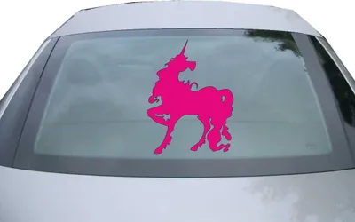 Produktbild von Indigos UG - Aufkleber Heckscheibe & Motorklappe DE2235 - pink - 600x450 mm - Einhorn - Auto Scheiben Fenster Heckklappe Tuning Racing JDM - Die cut