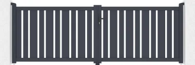 Produktbild von Doppelflügeltor aus Aluminium 3,5m VEYMONT H.120cm grau