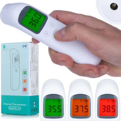 Obrázek produktu pro Rosfix Infračervený Teploměr – Bezkontaktní pro Děti | Rozsah Měření 32 – 42 °C | LCD Displej | Lékařské Použití | Tělesný Teploměr