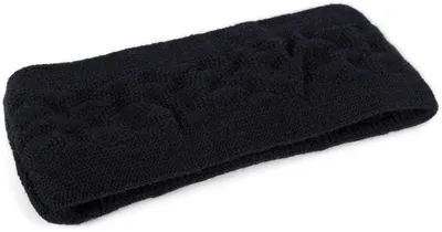 Zdjęcie produktu dla styleBREAKER Damska opaska z dzianiny jednokolorowa w kratkę, podszewka z polaru, opaska zimowa uni 04026061
