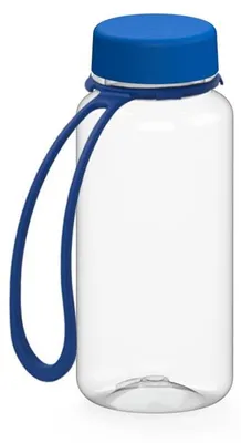 Produktbild von Robuste Tritan Trinkflasche 0,4 Liter, transparent/blau, geschmacksneutral