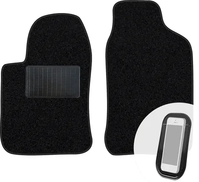 Produktbild von moto-MOLTICO Vorne Fußmatten Auto Velours Autoteppiche Schwarz Automatten Set 2-teilig passend für Peugeot 605 1989-2000