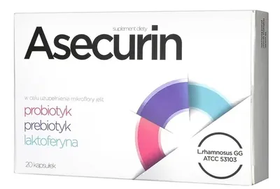 A product shot of a box of Asecurin dietary supplement.