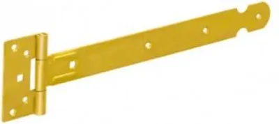 Produktbild von Kreuzgehänge mit vernietetem Stift 300/47x85mm gelb verzinkt Torband Türbander