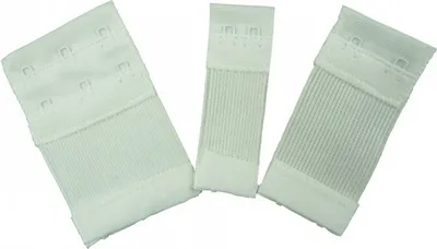 Produktbild von 3er Set BH Verlängerer, BH Verlängerung, Erweiterung elastisch, 3 Größen, Farbe: Weiß