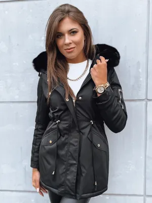 Imagen del producto de Dstreet Parka para mujer, modelo Goddess, color negro, talla L
