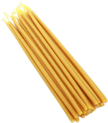 Produktbild von 178g (ca. 20 St.) Kerzen 100% Bienenwachs L: 25cm Handarbeit Griechenland 36322