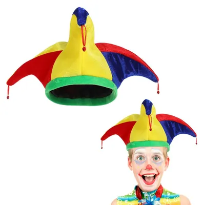 2 Clownhüte mit Glocken, bunt, für Halloween & Partys