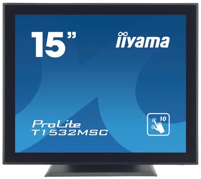 Zdjęcie produktu dla iiyama T1532MSC-B5AG, 38,1 cm (15"), 1024 x 768 px, 315 cd/m², 0,297 x 0,297 mm, 700:1, 8 ms
