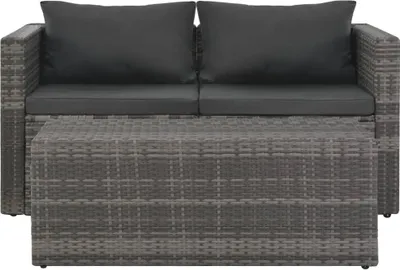 Produktbild von vidaXL 6-tlg. Garten-Lounge-Set mit Polstern Poly Rattan Grau