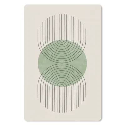 Produktbild von MuchoWow® Mauspad Mousepad Kreis - Linien - Abstrakt - Grün 18x27 cm - Mousepads - Maus Mat - Pad - Mausunterlage